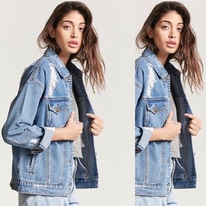 forever 21 oversized denim jacket